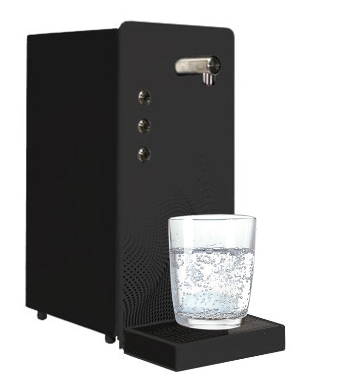 Frigosatatore acqua Aquadome nero 3.0 per casa: liscia / fredda / gasata 
